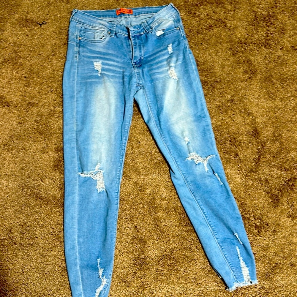 Women blue jeans